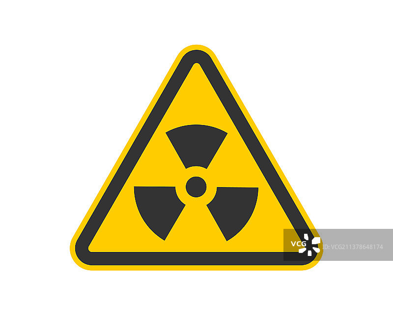 辐射图标，放射性警告标志图片素材