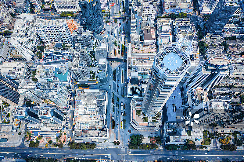 航拍深圳华强北城市风光图片素材