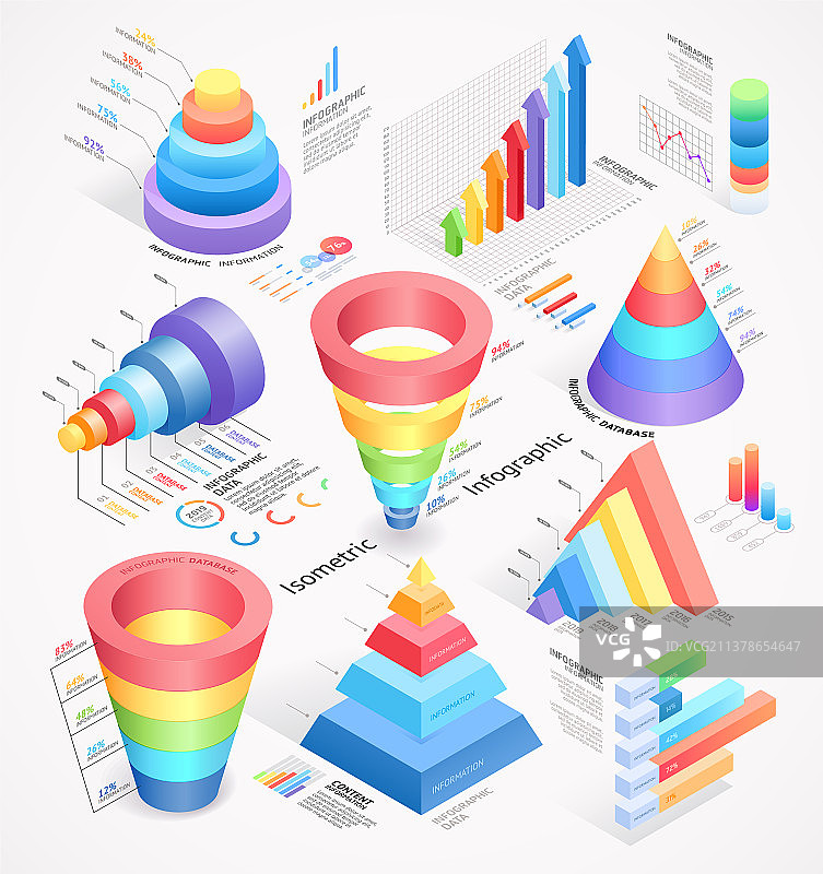 2.5D元素信息图表图片素材