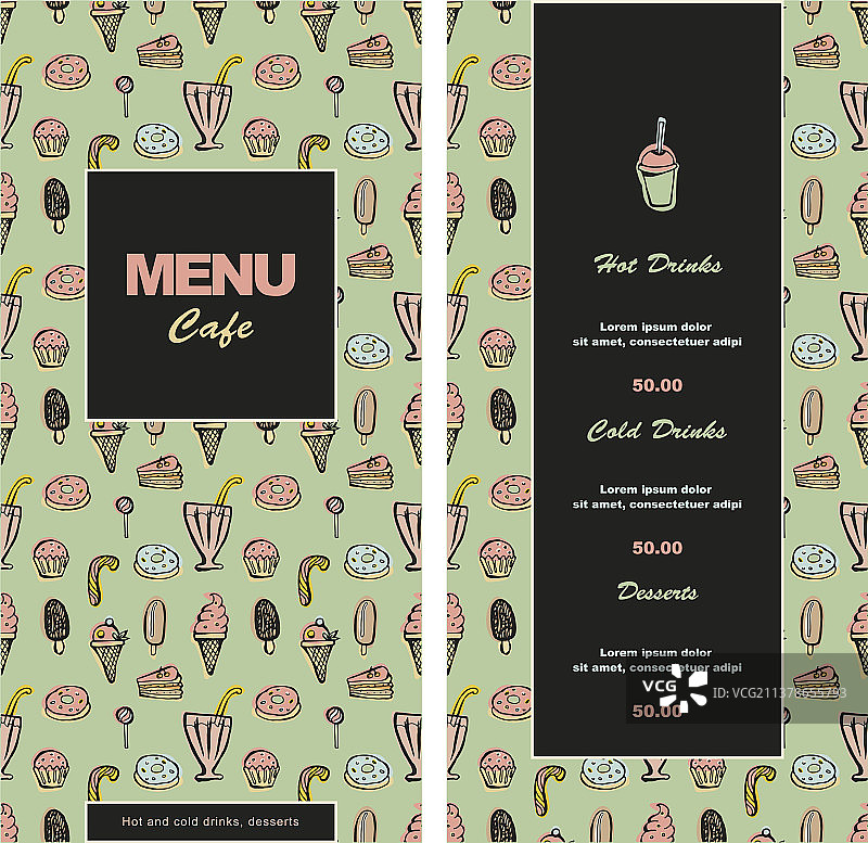 咖啡馆小酒馆快餐酒吧菜单模板设计图片素材