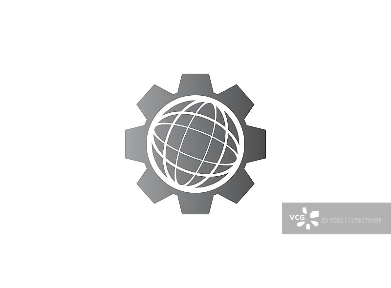 齿轮地球国际维修标志设计图片素材