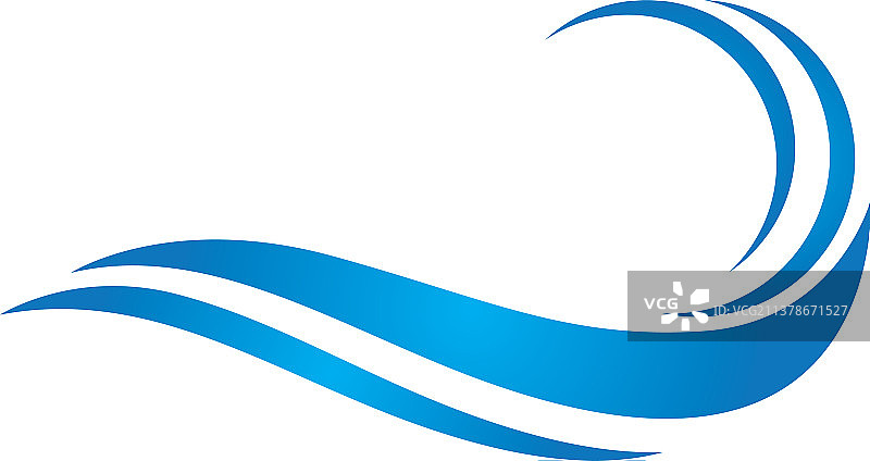 水波符号和图标标志模板图片素材