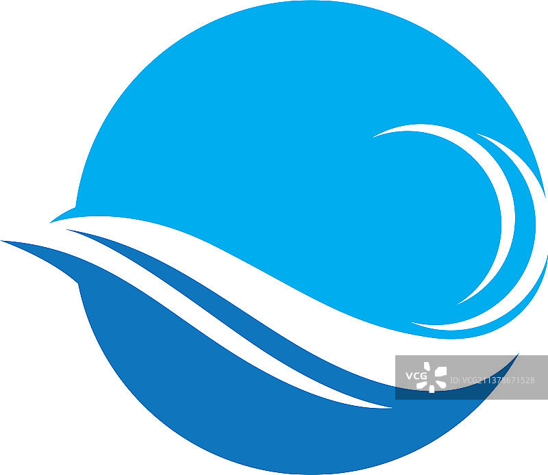 水波符号和图标标志模板图片素材