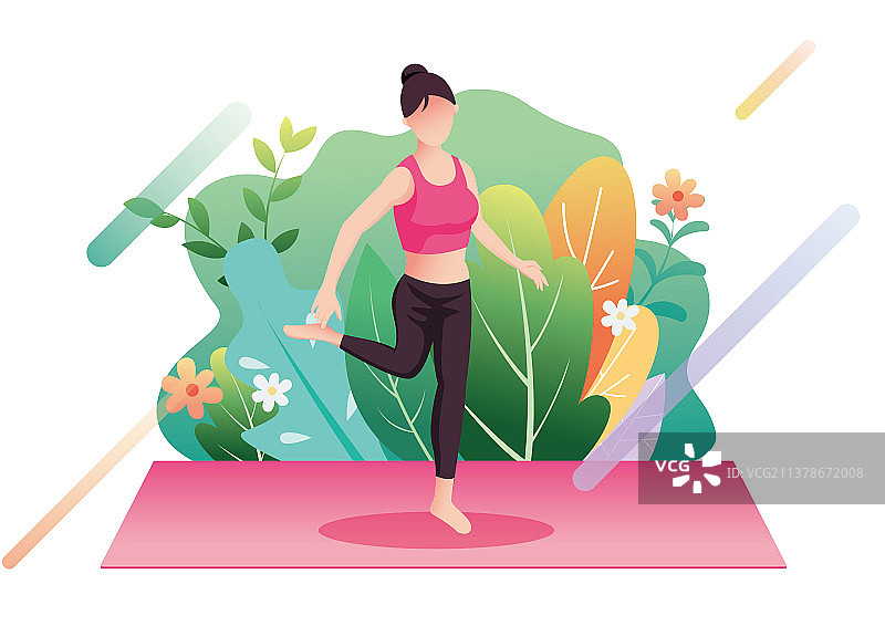 本草纲目毽子舞有氧健身操人物动作矢量海报图片素材