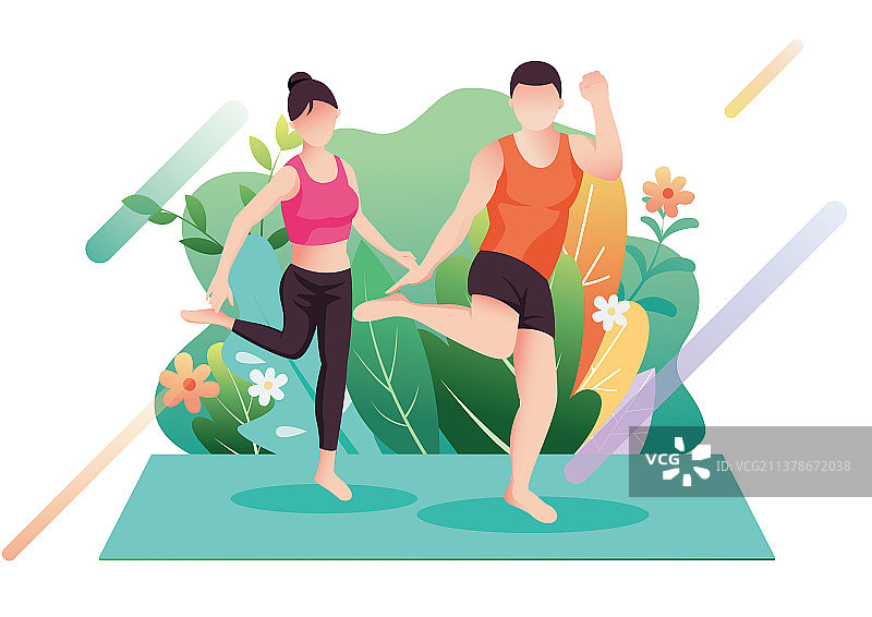 本草纲目毽子舞有氧健身操人物动作矢量海报图片素材