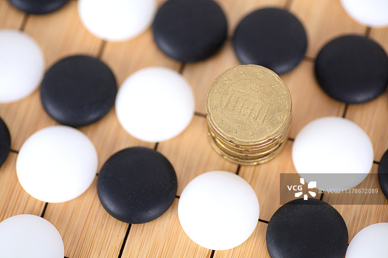 围棋金融概念图片素材