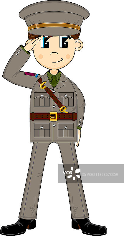 卡通军队军官图片素材