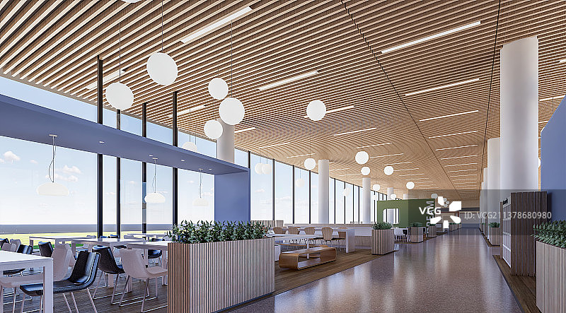 现代学校学生食堂HELLO图片素材