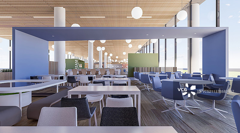 现代学校学生食堂HELLO图片素材