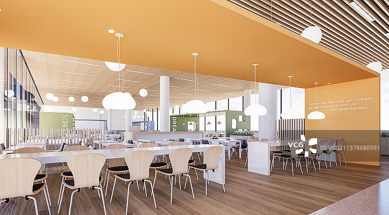 现代学校学生食堂HELLO图片素材