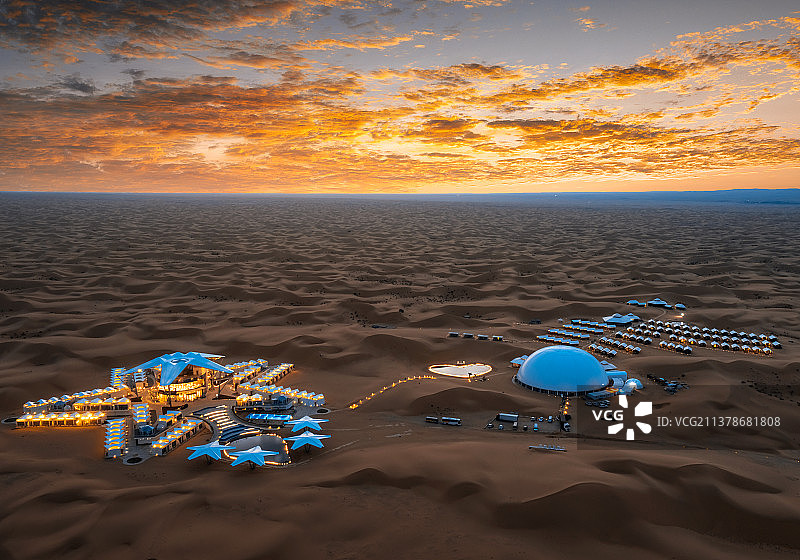 宁夏中卫沙漠星星酒店图片素材