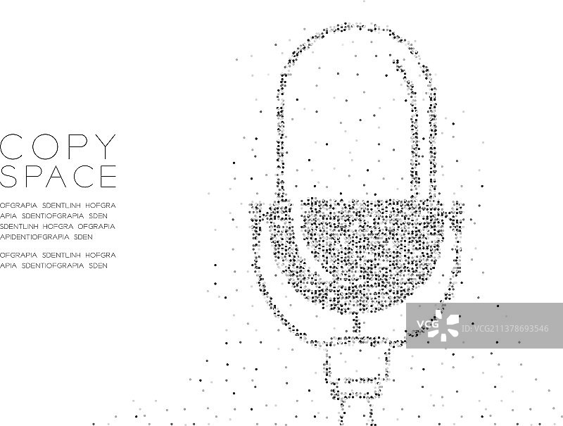 抽象几何圆点像素复古图案图片素材
