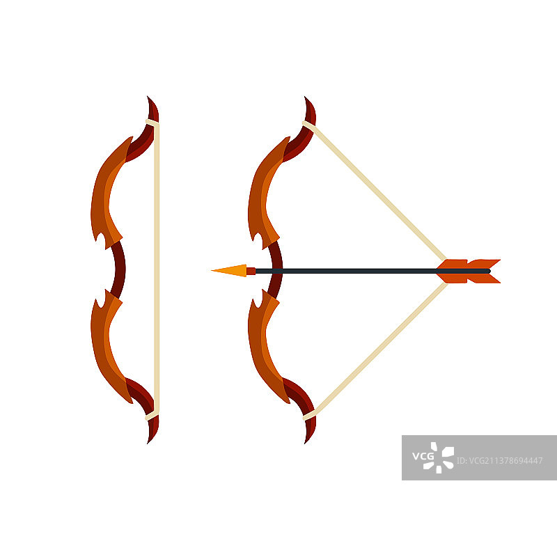 弓箭的紧绷弓弦图片素材