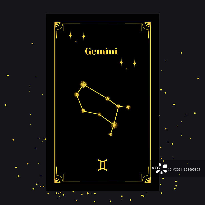 双子座星座背景精美图集图片素材