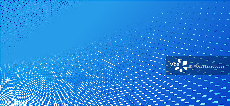 3D透视抽象背景中的蓝色圆点图片素材