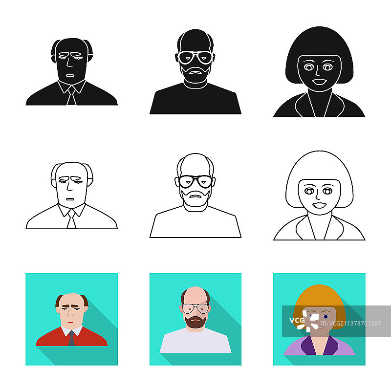 头像和人物logo设计合集图片素材