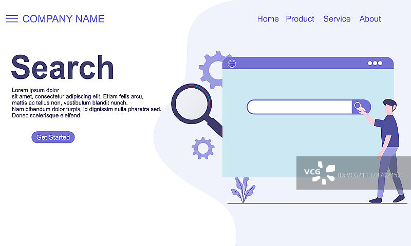着陆页搜索概念图片素材