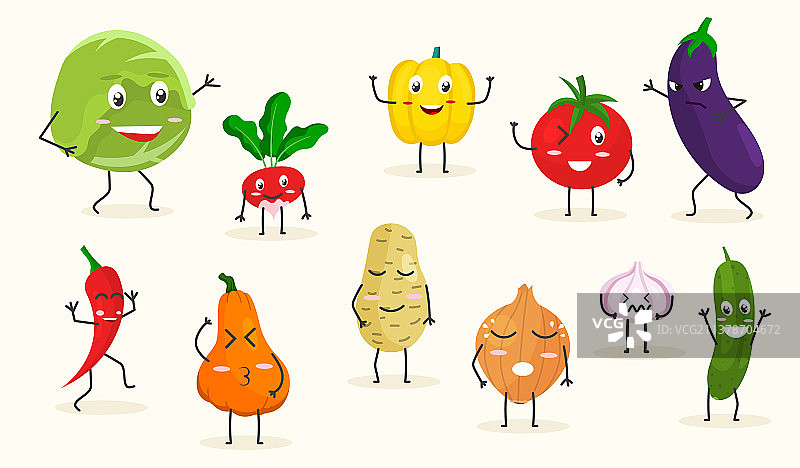 卡通蔬菜合集图片素材