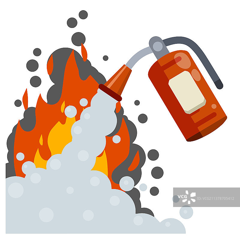 灭火器消防员工具红色圆筒图片素材