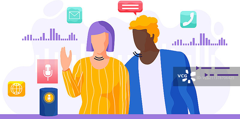 语音助手智能音箱虚拟助手图片素材