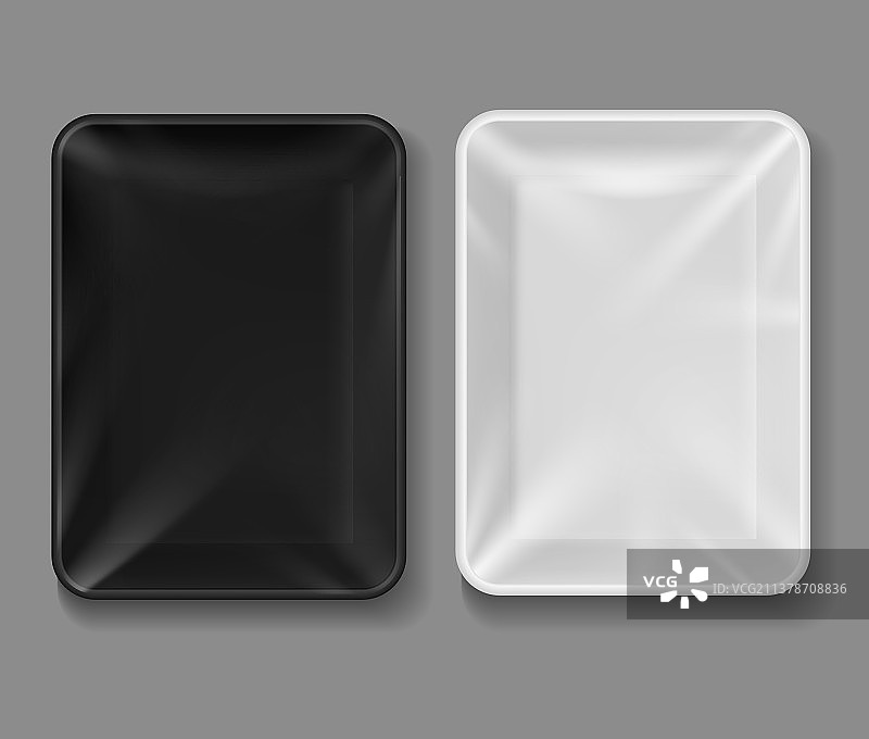 带透明包装的塑料食品托盘图片素材