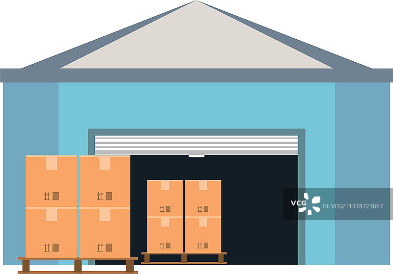 物流运输交付货物卡通图片素材