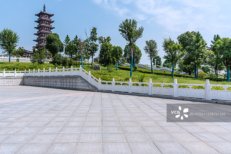 中国安徽宿州灵璧的古建筑道路背景图片素材