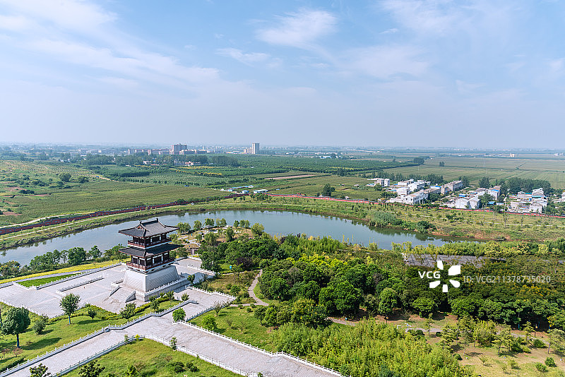 中国安徽宿州灵璧钟馗文化园的钟鼓楼图片素材