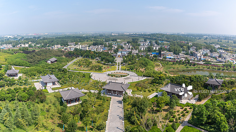 俯瞰中国安徽宿州灵璧钟馗文化园图片素材