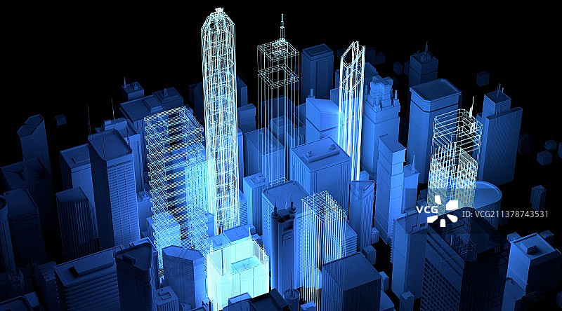 抽象城市图片素材