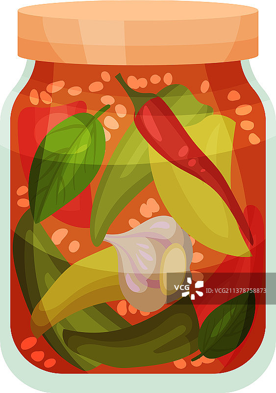 番茄酱腌制蔬菜图片素材