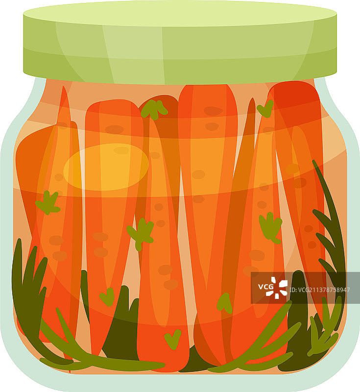 白色背景上的盐渍胡萝卜图片素材