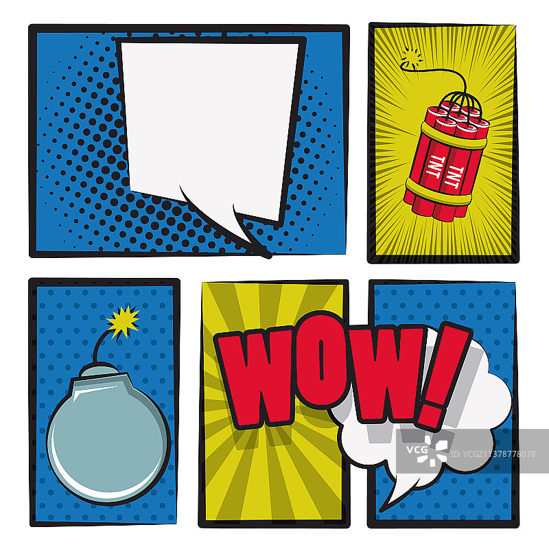 波普艺术和漫画图片素材