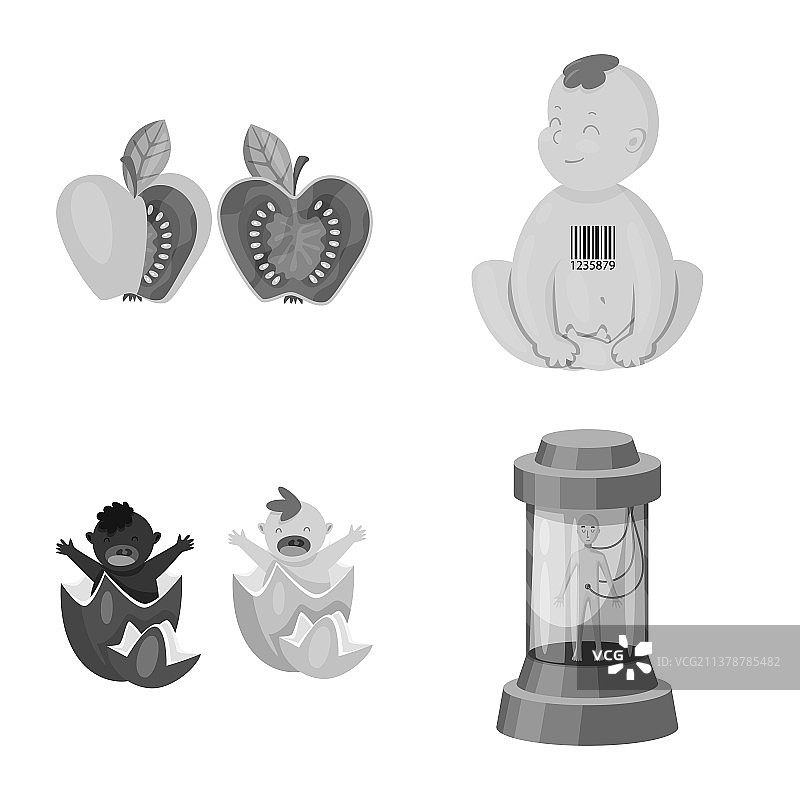 转基因和有机符号设计图片素材