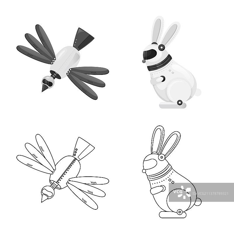 玩具和科学符号组合图片素材