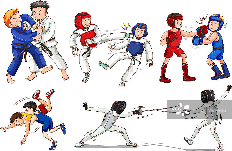 男孩女孩儿童运动员运动活动图片素材