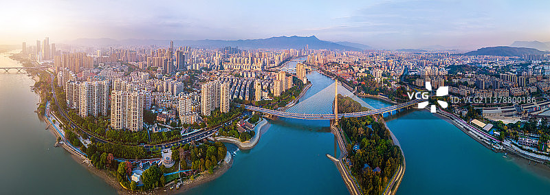 航拍福州城市景观大画幅图片素材