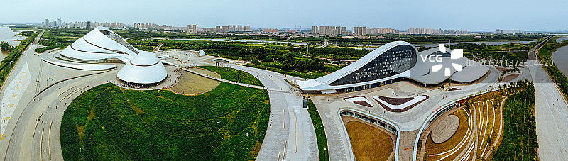 哈尔滨 地标 大剧院 松北区 航拍图片素材