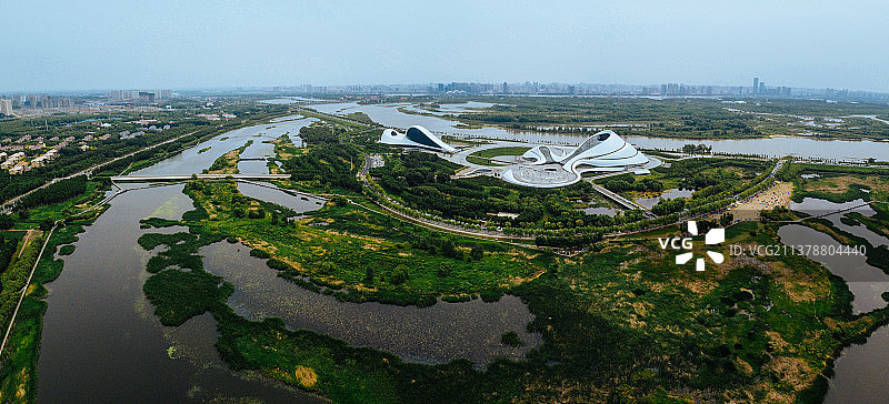 哈尔滨 地标 大剧院 松北区 航拍图片素材