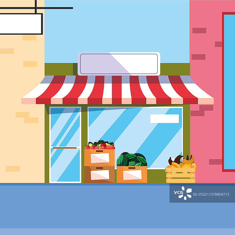 水果蔬菜市场外墙图片素材