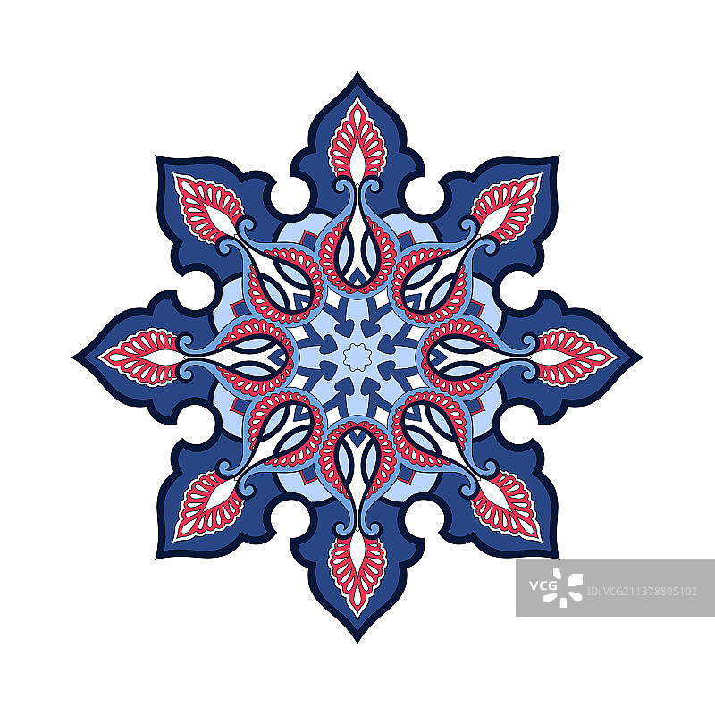 阿拉伯传统伊斯兰花卉边框图片素材