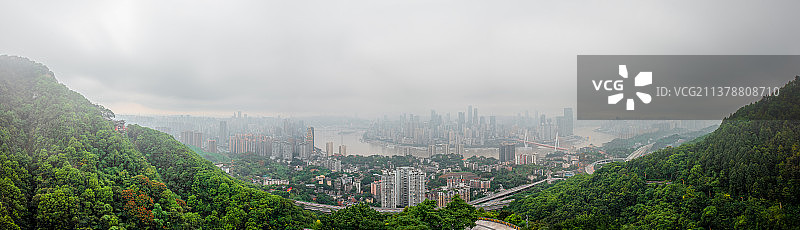 雾都山城重庆全景图片素材