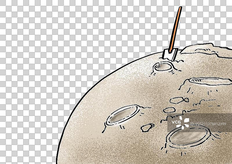 星球与铲子图片素材