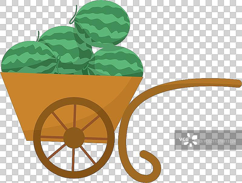 西瓜推车图片素材