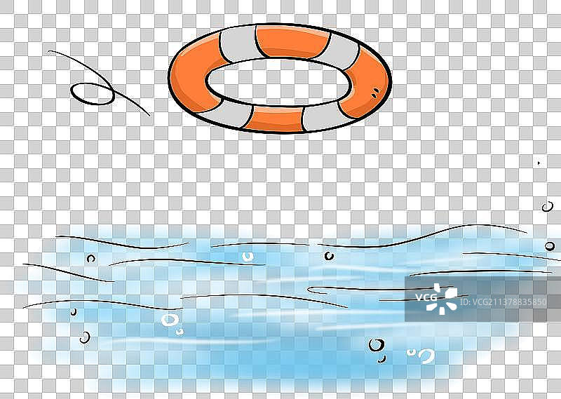 救生圈抛向水面图片素材