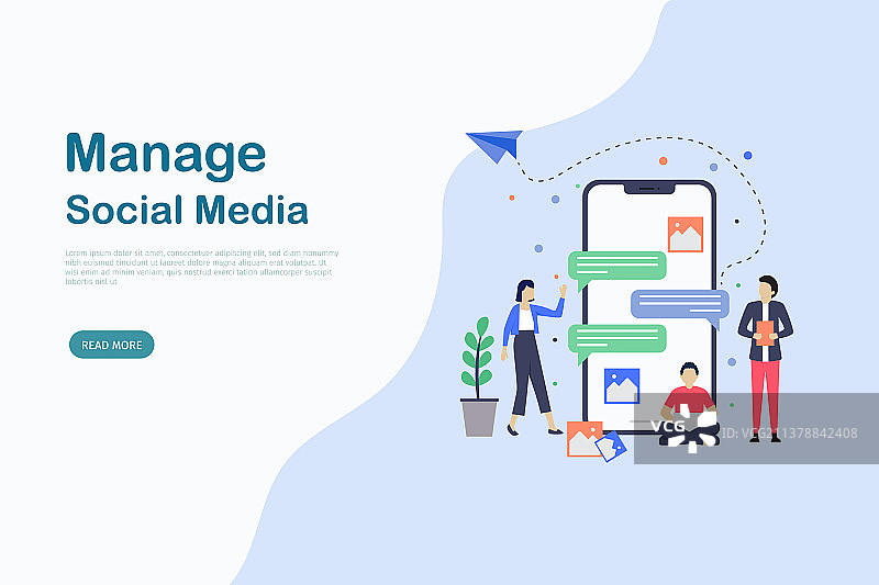 社交媒体着陆页设计模板图片素材