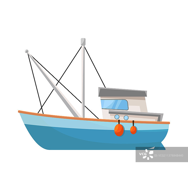 渔业拖网渔船标志图片素材