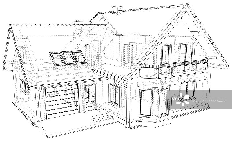 居家线条素描图片素材