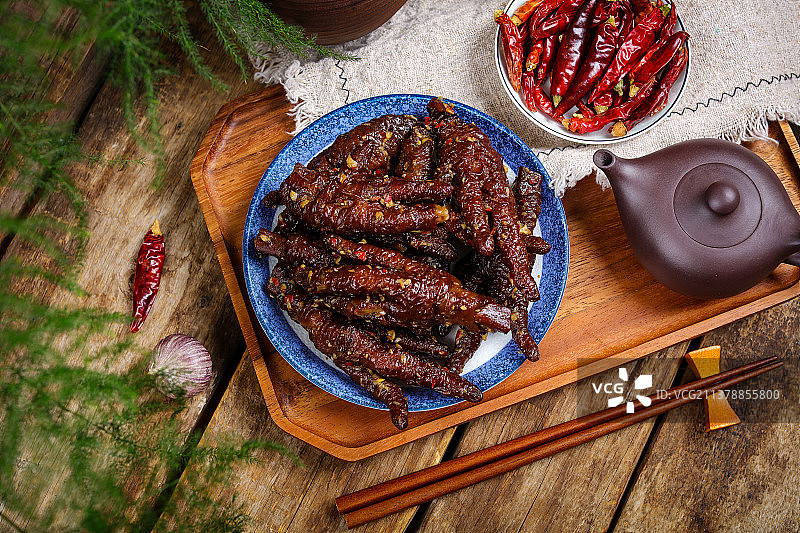 滋补美味虎皮鸡脚图片素材