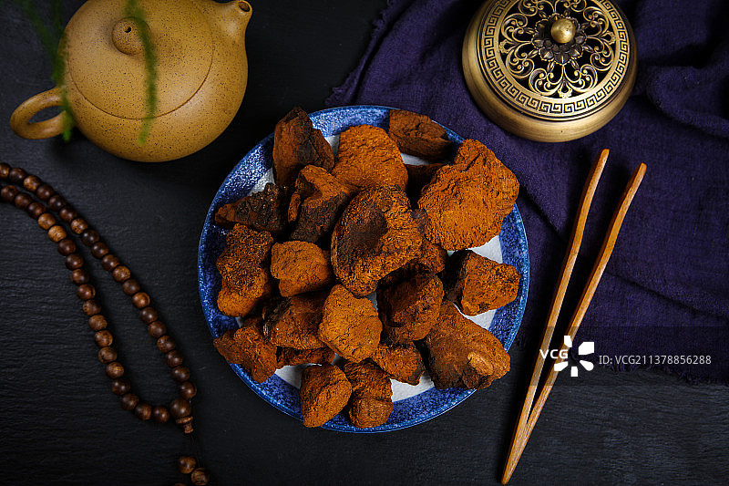 养生保健桦树茸图片素材